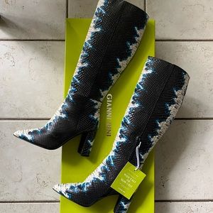 Brand New, Never Worn! Faux Snakeskin Boots